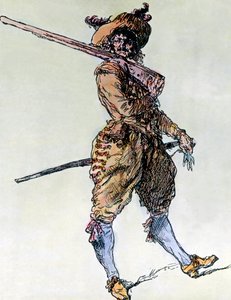 Un mosquetero en los días de la Guerra de los Treinta Años de Unbekannter Künstler