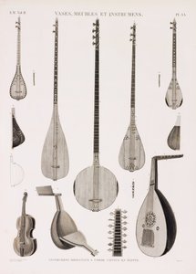 Serie de ilustraciones de instrumentos musicales de Unbekannt
