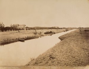 Un recuerdo de los viajes de Odoardo Beccari: un canal en Ismailia de Unbekannter Künstler