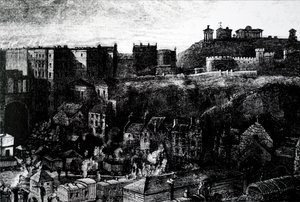 Una vista de Edimburgo de Unbekannt