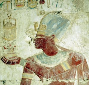 Abydos: Templo de Ramsés II, El Rey en una Ceremonia. (Dinastía XIX). de Leopold Blonder