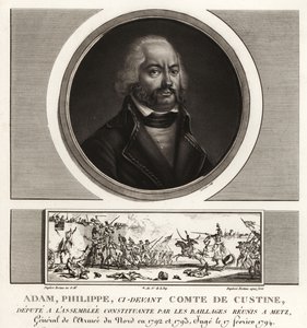 Adam Philippe, Conde de Custine, general revolucionario francés, ejecutado por traición en 1793 de Unbekannt