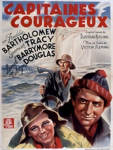 Cartel de la película Capitanes intrépidos con Freddie Bartholomew (niño), Spencer Tracy y Lionel Douglas 1937 (según Rudyard Kipling) de Unbekannt