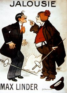 Cartel de la película Celos (Max y el marido celoso) de Max Linder con Max Linder 1914 Película muda de Unbekannt