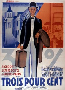 Cartel de la película Trois pour cent de Jean Dréville 1933 de Unbekannt