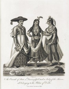 Un Omrah de Estado; una bailarina; y una dama del harén, India de Unbekannt