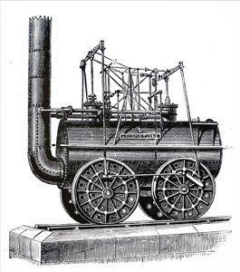Una locomotora construida por George Stephenson de Unbekannt
