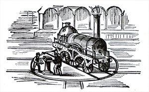 Una mesa giratoria de locomotoras de Unbekannt