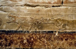 Antiguo Egipto: Saqqarah (o Saqqara o Sakkarah): tumba de Ti (oficial bajo la 5ª dinastía. Detalle que representa hipopótamos.
