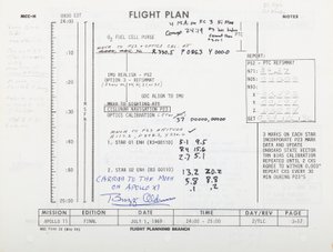 Plan de vuelo del Apollo 11, pp 3-17/3-18. NASA/MSC de Unbekannt