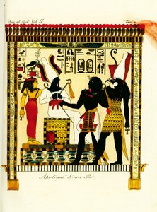 Apoteosis de un faraón: El rey Seti I se encuentra con los dioses Osiris y Horus descubierto en Tebas por Giovanni Battista Belzoni de Unbekannt
