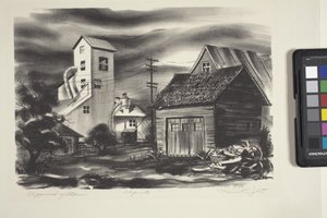 Aproximación de la tormenta (litografía) de Unbekannter Künstler