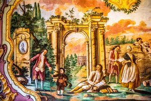 Sala Arcadia con frescos de Domenico Carella, Palacio Ducal, Martina Franca, Apulia, Italia, Europa (foto) de Unbekannter Künstler