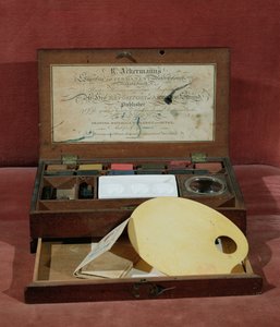 Caja de acuarelas del artista hecha por R. Ackermann, c.1820 de Unbekannt