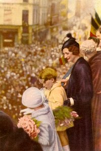 Astrid de Suecia con sus hijos de Unbekannter Künstler
