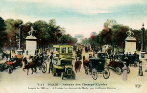 Avenida de los Campos Elíseos, París, hacia 1900 de Unbekannter Künstler