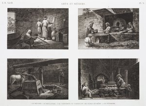 Panadería y Confitería. Panaderos y confiteros, Egipto, c. 1798 de Unbekannt