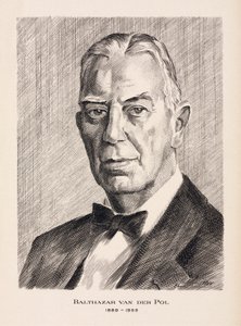 Balthazar van der Pol, ingeniero eléctrico holandés, c 1930s de Unbekannt