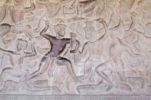 Bajorrelieves de la galería oriental de Angkor wat, Camboya de Unbekannter Künstler