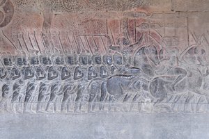 Bajorrelieves de la galería sur de Angkor wat, Camboya de Unbekannter Künstler