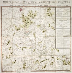 Mapa de la batalla de Waterloo de Unbekannter Künstler