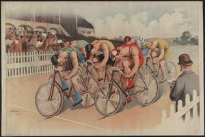 Escena de una carrera de bicicletas de Unbekannter Künstler