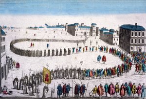 Gran procesión de la Inquisición en Lisboa, grabado francés