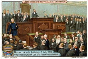 Bismarck en el Reichstag de Unbekannter Künstler