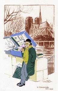 Vendedor de libros ("Le Bouquiniste"), París, c. 1900 de Unbekannter Künstler