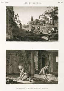 Construcción y Reparación de Edificios. Carpinteros y ebanistas, Egipto, c. 1798