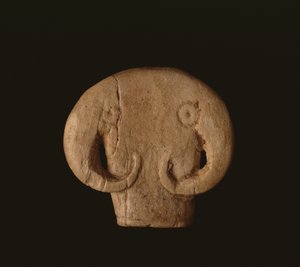 Amuleto de cabeza de toro, egipcio predinástico, Naqada IIa, c.3500 a.C.