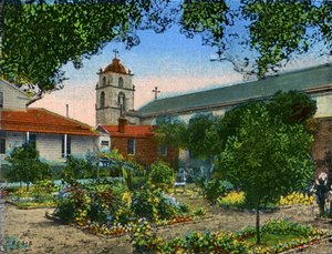California: Misión San Buena Ventura y Jardín de Unbekannter Künstler