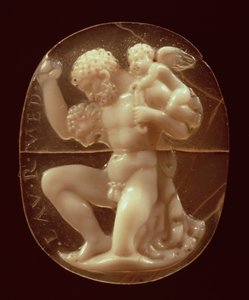 Camafeo de Hércules conquistado por Cupido