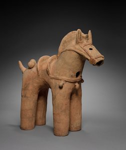 Caballo Haniwa enjaezado, 400s-500s