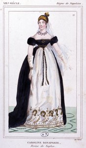 Carolina Bonaparte, hacia 1810 (grabado) de Unbekannter Künstler