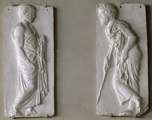 Molde de figuras de un friso en el Partenón