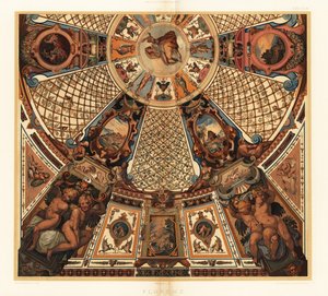 Pintura en el techo de la Galería de los Uffizi, Florencia de Unbekannter Künstler