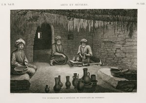 Fabricación de cerámica, taller de alfareros, Egipto, c. 1798 de Unbekannt