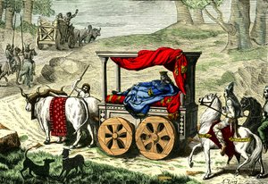 Carroza de un rey galo, c.1850-86 (ilustración) de Unbekannter Künstler