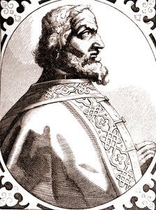 Carlomagno según una imagen del siglo XVI (grabado) de Unbekannter Künstler