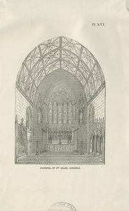 Cheadle - Iglesia de St. Giles: grabado en madera de Unbekannt