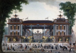 Baño chino en París, finales del siglo XVIII (grabado) de Unbekannter Künstler