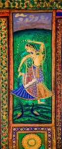 Patio de Chittra Shala con virtuosas pinturas finas, Fuerte de Taragarh, Bundi, Bundi, Rajastán, India, Asia (foto) de Unbekannter Künstler
