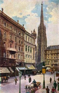 Iglesia de San Esteban en Viena, finales del siglo XIX/principios del XX (impresión) de Unbekannter Künstler