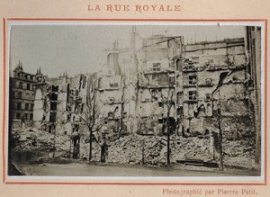 Comuna de París (1871): vista de las ruinas en la Rue Royale en París en mayo de 1871 de Unbekannt