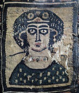 Tela copta con retrato de mujer de Leopold Blonder