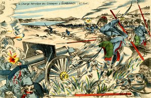 Carga cosaca en Gumbinnen, 20 de agosto de 1914.