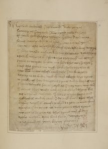 Cotton MS Vespasian F iii fol.73 Carta de Enrique VIII a Thomas Wolsey, junio de 1518 (pluma y tinta sobre papel) de Unbekannter Künstler