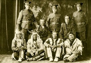 Canadienses de las Primeras Naciones Cree durante la Primera Guerra Mundial
