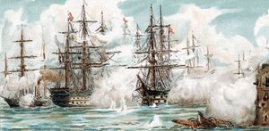 Guerra de Crimea - Bombardeo de Sebastopol de Unbekannter Künstler